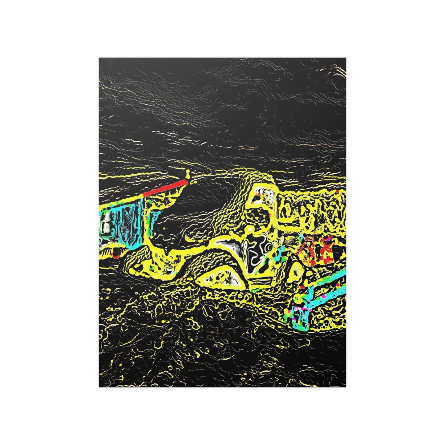 Satin Posters (210gsm) ... "Snow Vehicle In Snow Storm At-Rest" ... Circa 12Mar23 ... Central Idaho ... 18-Hours Rendering Time: Original Works ...