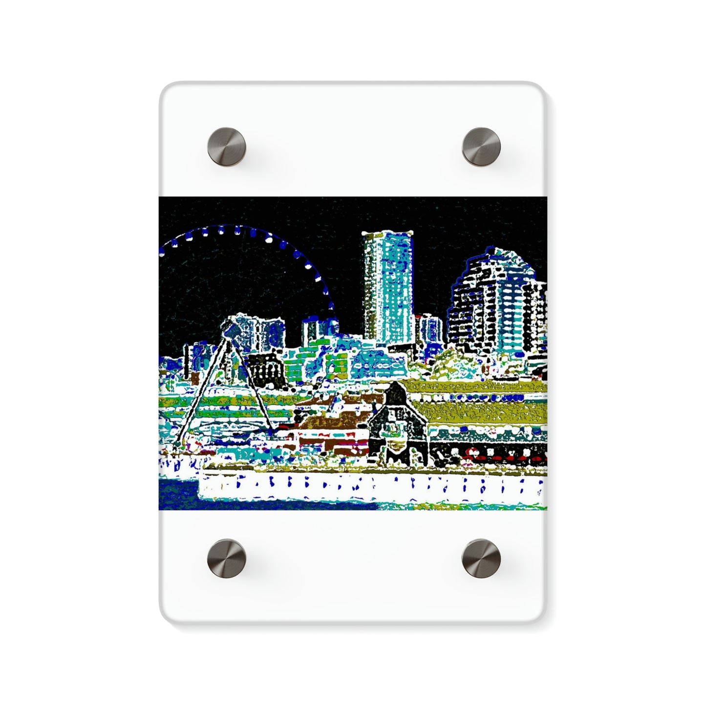 Acrylic Wall Art Panels ... That Classic Wheel ... 'Seattle's Wheel' ... & An Old Classic Waterside Vendors ...  'Family Archives' ... Original Works ...