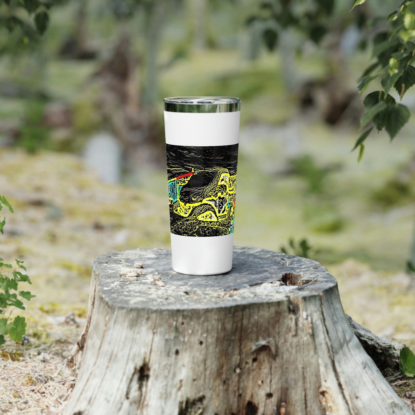 Copper Vacuum Insulated Tumbler, 22oz ... "Snow Vehicle In Snow Storm At-Rest" ... Circa 12Mar23 ... Central Idaho ... 18-Hours Rendering Time: Original Works ...
