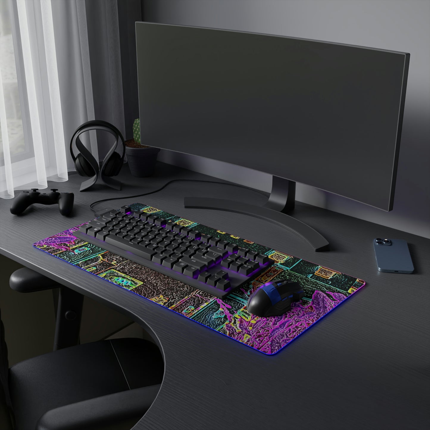 LED Gaming Mouse Pad ... "La Grande Entree" At: 'The Pink Palace' ... The Royal Hawai'ian ... Honolulu, HI ... '27Oct2014' ... Original Works ...