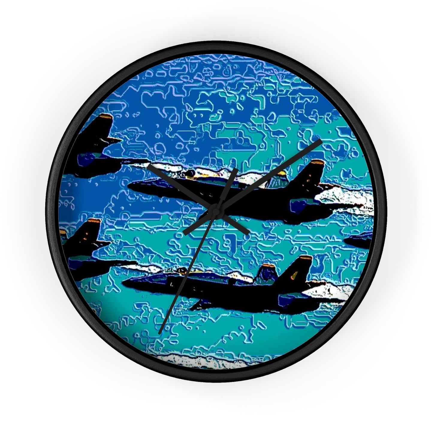 Wall clock ... Seattle Seafair ..."Blue Angels Run Over Lake Washington" ... Circa Mid 1980's ... Dr FJ Holt ... Original Works ...