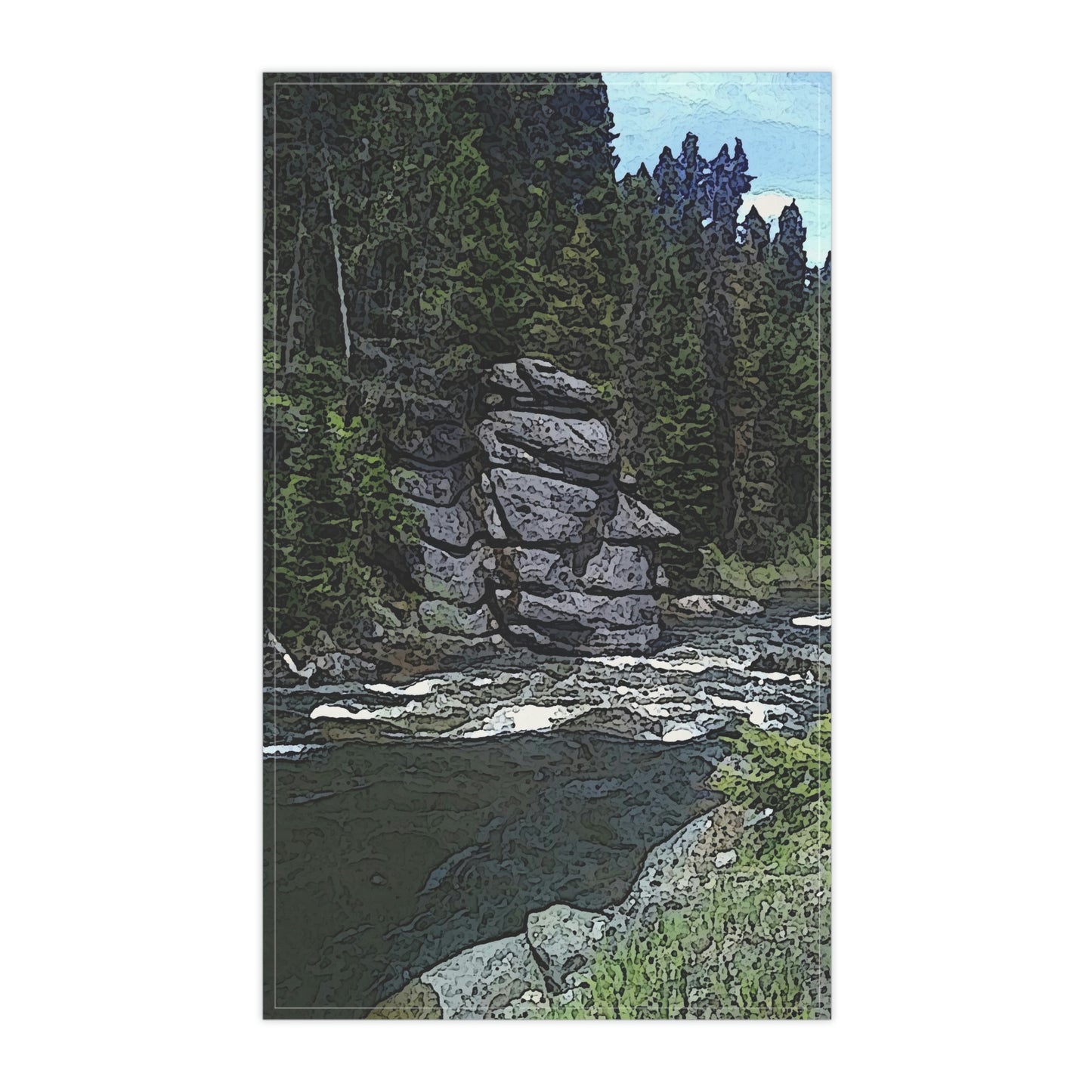 Kitchen Towel ..."I Am Innocent" ... Tricky-Dick Immortalized ... Nixon Rock: Along The River ... Central Idaho, Summer 2020 ... Original Works ...