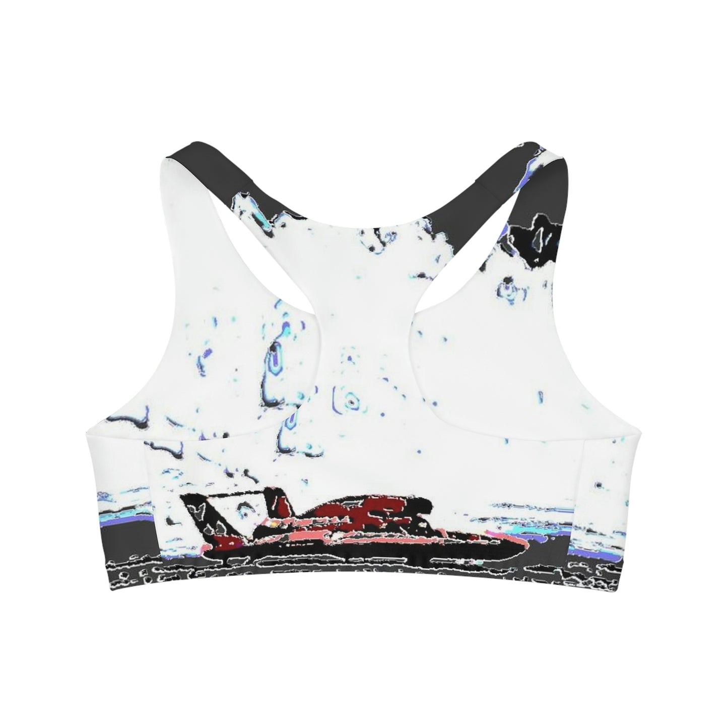 Seamless Sports Bra (AOP) ... Seattle Columbia Cup On Lake Washington ... "Dave Wilcox Heads For The Win" ... Associate Gift-Photo ... Original Works ...