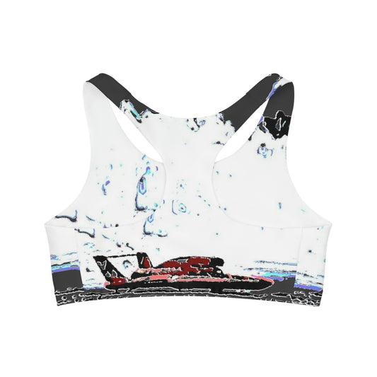 Seamless Sports Bra (AOP) ... Seattle Columbia Cup On Lake Washington ... "Dave Wilcox Heads For The Win" ... Associate Gift-Photo ... Original Works ...