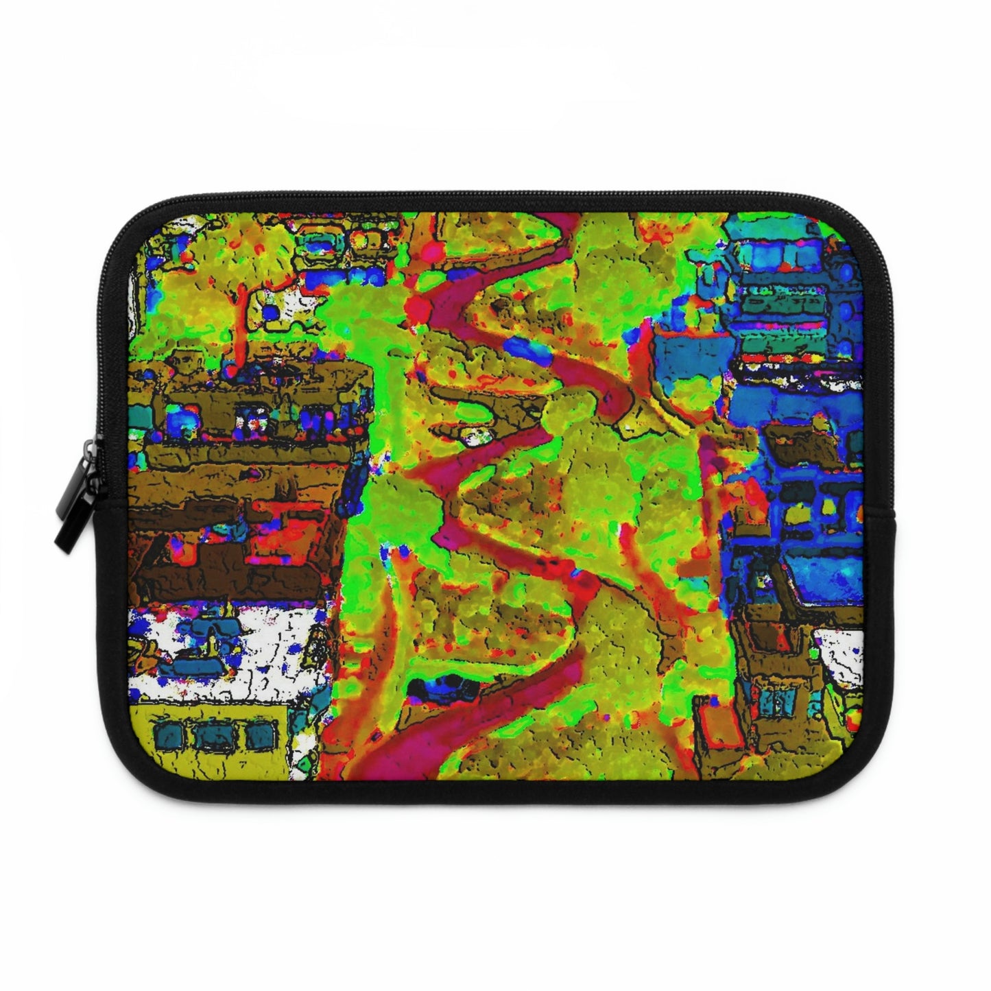 Laptop Sleeve ... A Crazy Street ... 'Eight Winding Curve-Switchbacks' ... "Lombard Street, San Francisco, CA' ... Family Archives: 1970's ... Original Works ...