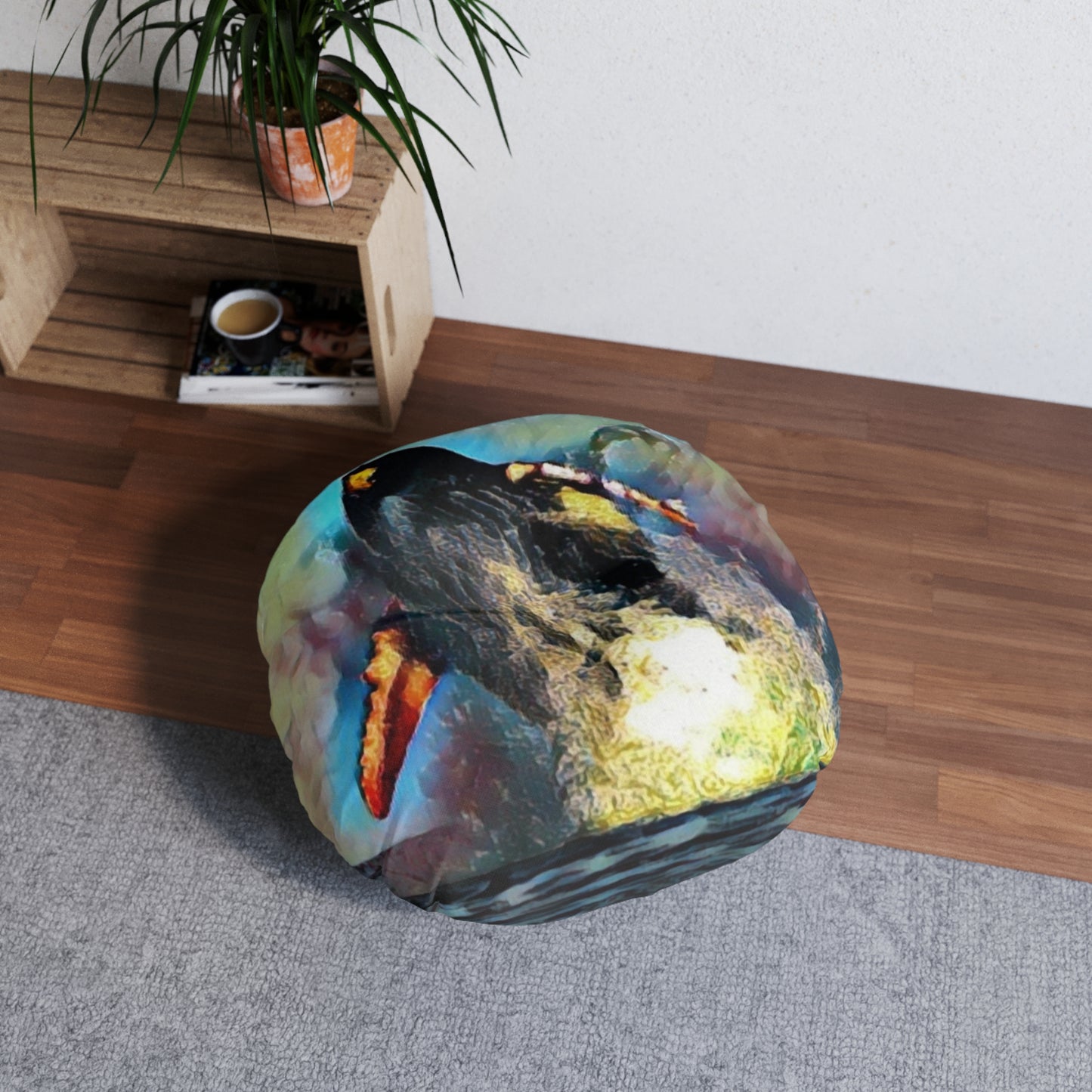 Tufted Floor Pillow, Round ... An Extraordinary Humpback Breach ... 'With Explosive Energy' ... Family Archives (KPH) ... Circa: 21st Century. Maui, HI ... Original Works ...