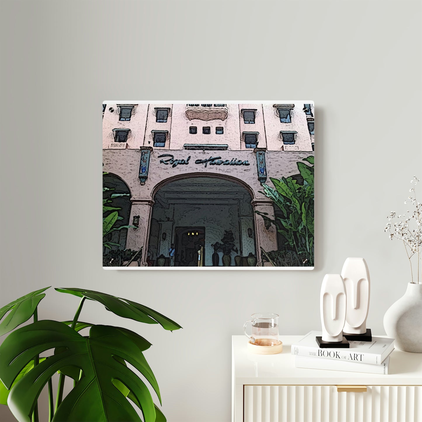 Acrylic Wall Art Panels ...  "La Grande Entree" At: 'The Pink Palace' ... The Royal Hawai'ian ... Honolulu, HI ... '27Oct2014' ... Original Works ...