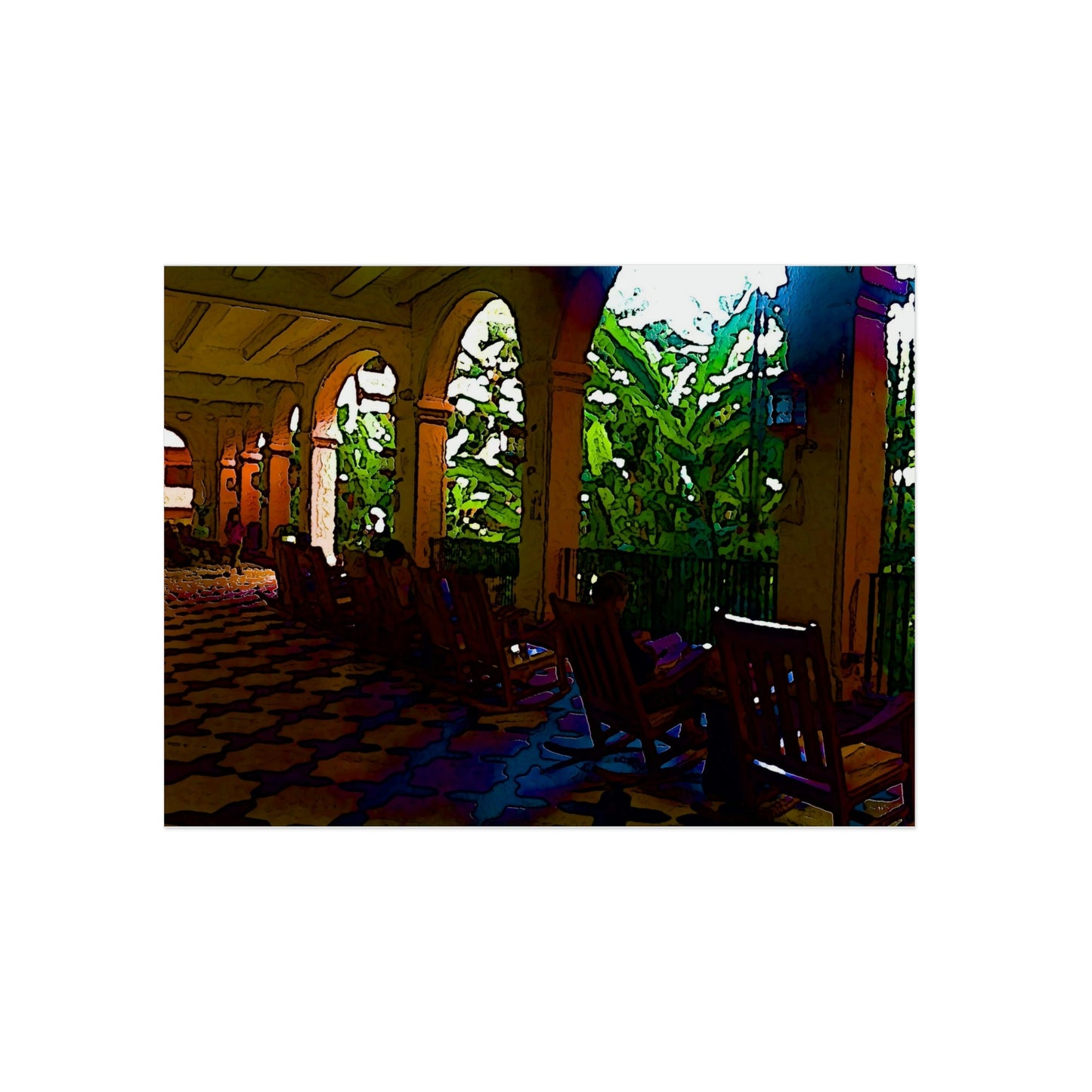 Aluminum Composite Panels ... Read, Relax, .. Take-A-Nap In A Koa-Wood Rocker ... "The Lanai At The Royal Hawai'ian" ... (The Kings Palace) ... Waikiki Beach, Honolulu, HI ... Oct2014 ... Original Works ...
