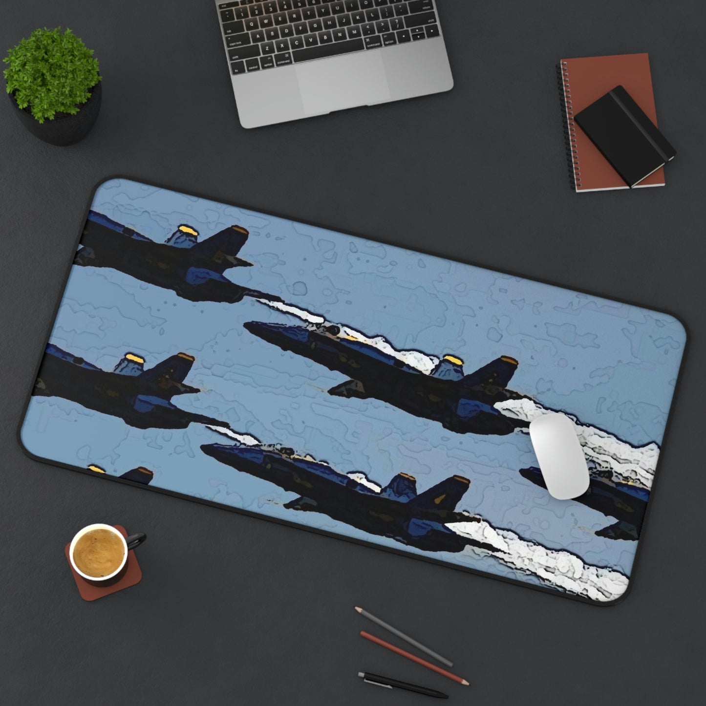 Desk Mat ...  Seattle Seafair ..."Blue Angels Run Over Lake Washington" ... Circa Mid 1980's ... Dr FJ Holt ... Original Works ...