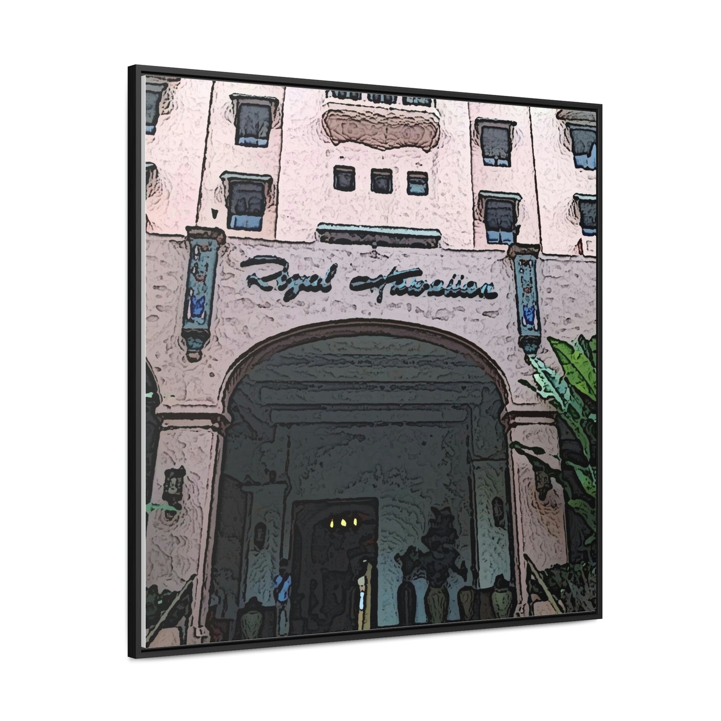Gallery Canvas Wraps, Square Frame ...  "La Grande Entree" At: 'The Pink Palace' ... The Royal Hawai'ian ... Honolulu, HI ... '27Oct2014' ... Original Works ...