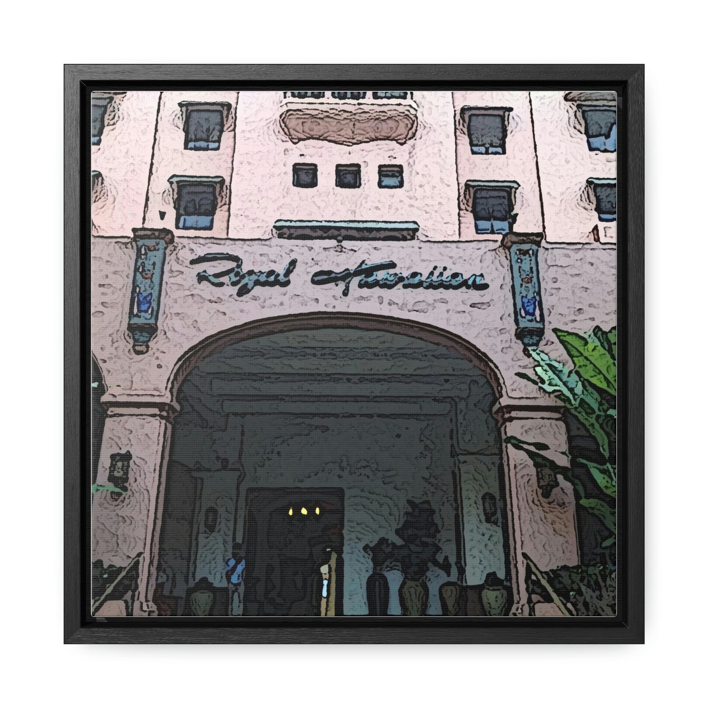 Gallery Canvas Wraps, Square Frame ...  "La Grande Entree" At: 'The Pink Palace' ... The Royal Hawai'ian ... Honolulu, HI ... '27Oct2014' ... Original Works ...