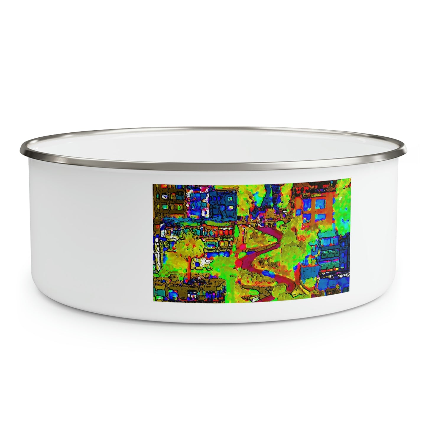 Enamel Bowl ... A Crazy Street ... 'Eight Winding Curve-Switchbacks' ... "Lombard Street, San Francisco, CA' ... Family Archives: 1970's ... Original Works ...