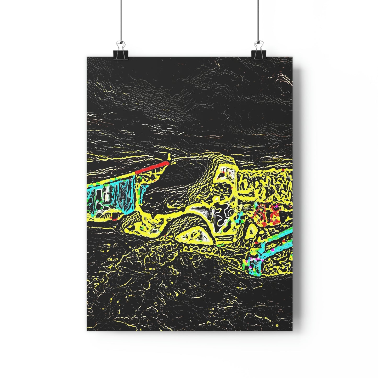 Giclée Art Print ... "Snow Vehicle In Snow Storm At-Rest" ... Circa 12Mar23 ... Central Idaho ... 18-Hours Rendering Time: Original Works ...