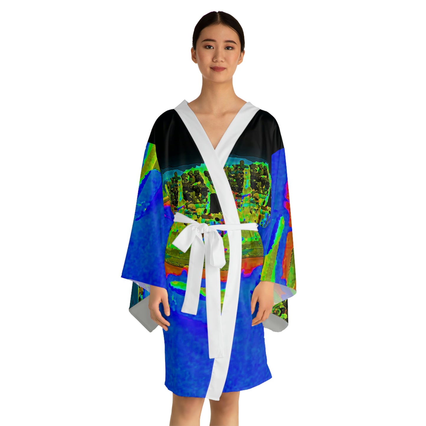 Long Sleeve Kimono Robe ... "Lombard Street San Francisco, CA, USA" ... Family Archives 1970's ... Original Works ...