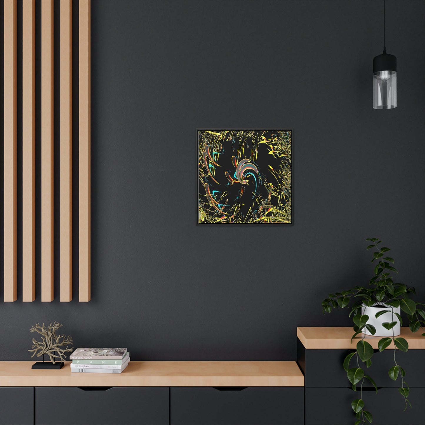 Gallery Canvas Wraps, Square Frame ... "Waning Moon" ... Central Idaho ... October 2022 ... Rendering Time: 22 Hours ... Original Works ...
