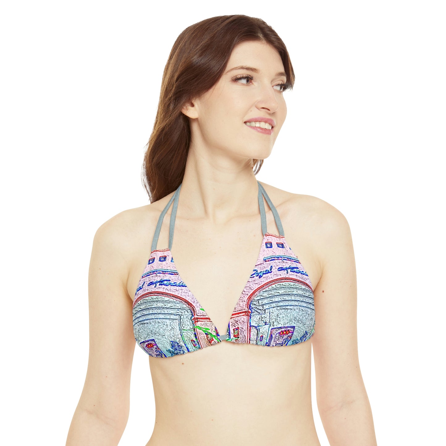 Strappy Bikini Set ... "La Grande Entree" At: 'The Pink Palace' ... The Royal Hawai'ian ... Honolulu, HI ... '27Oct2014' ... Original Works ...