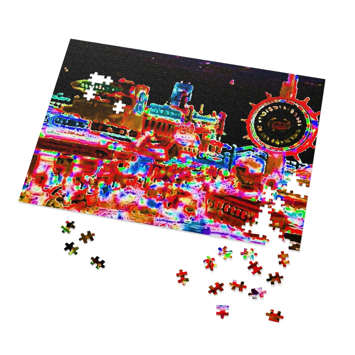 Jigsaw Puzzle (30, 110, 252, 500,1000-Piece) ... "No.9 Fishermen's Grotto - Fishermen's Wharf, SF, California" ... Family Archives: 1970's ... Original Works ...