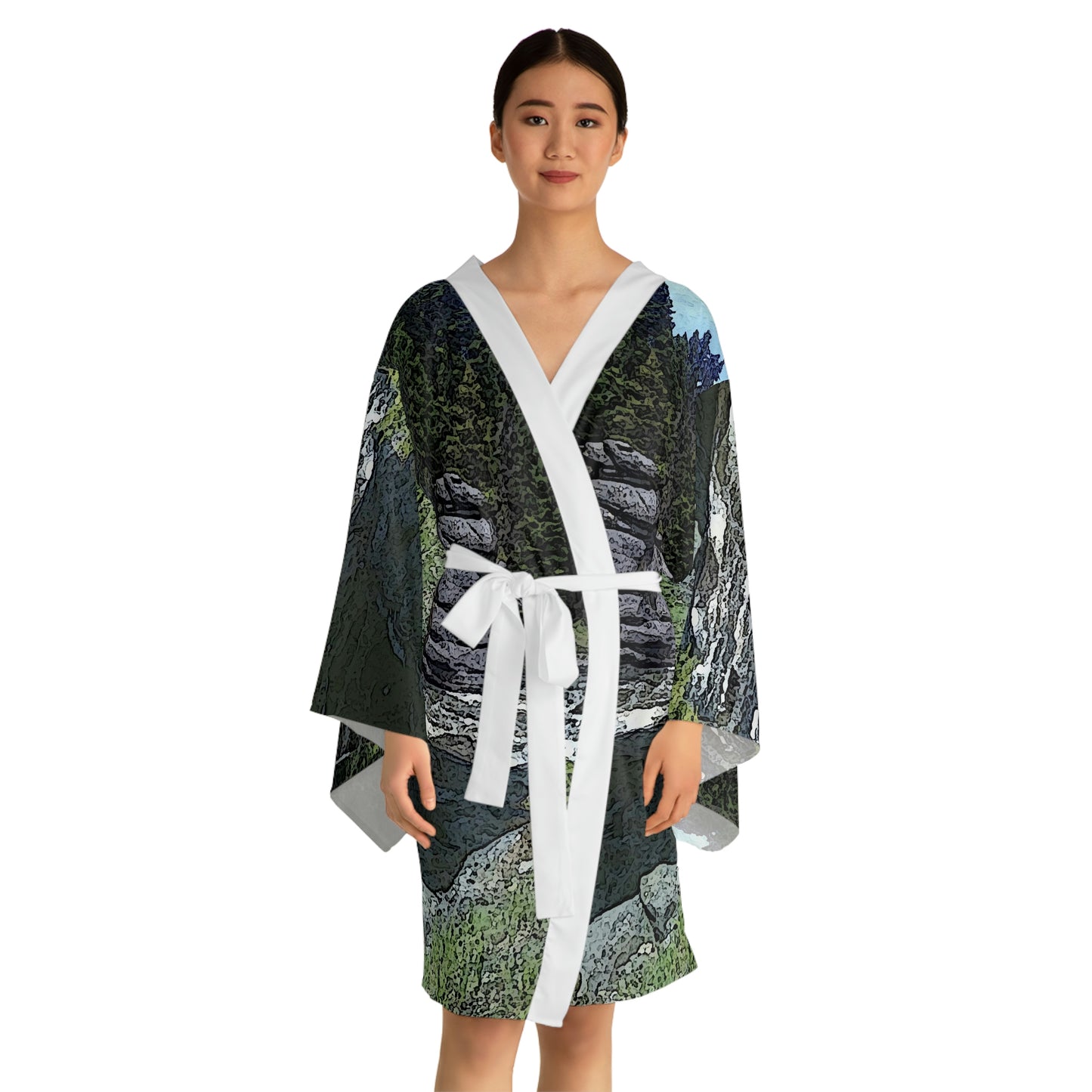 Long Sleeve Kimono Robe ..."I Am Innocent" ... Tricky-Dick Immortalized ... Nixon Rock: Along The River ... Central Idaho, Summer 2020 ... Original Works ...