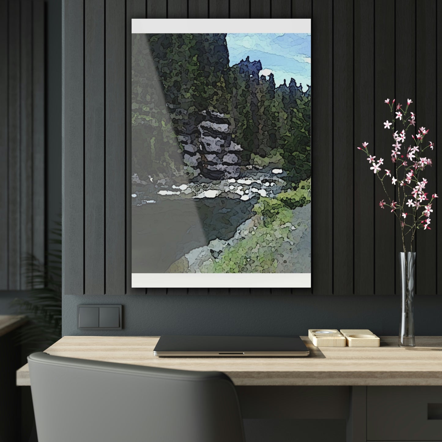 Acrylic Prints ...  "I Am Innocent" ... Tricky-Dick Immortalized ... Nixon Rock: Along The River ... Central Idaho, Summer 2020 ... Original Works ...