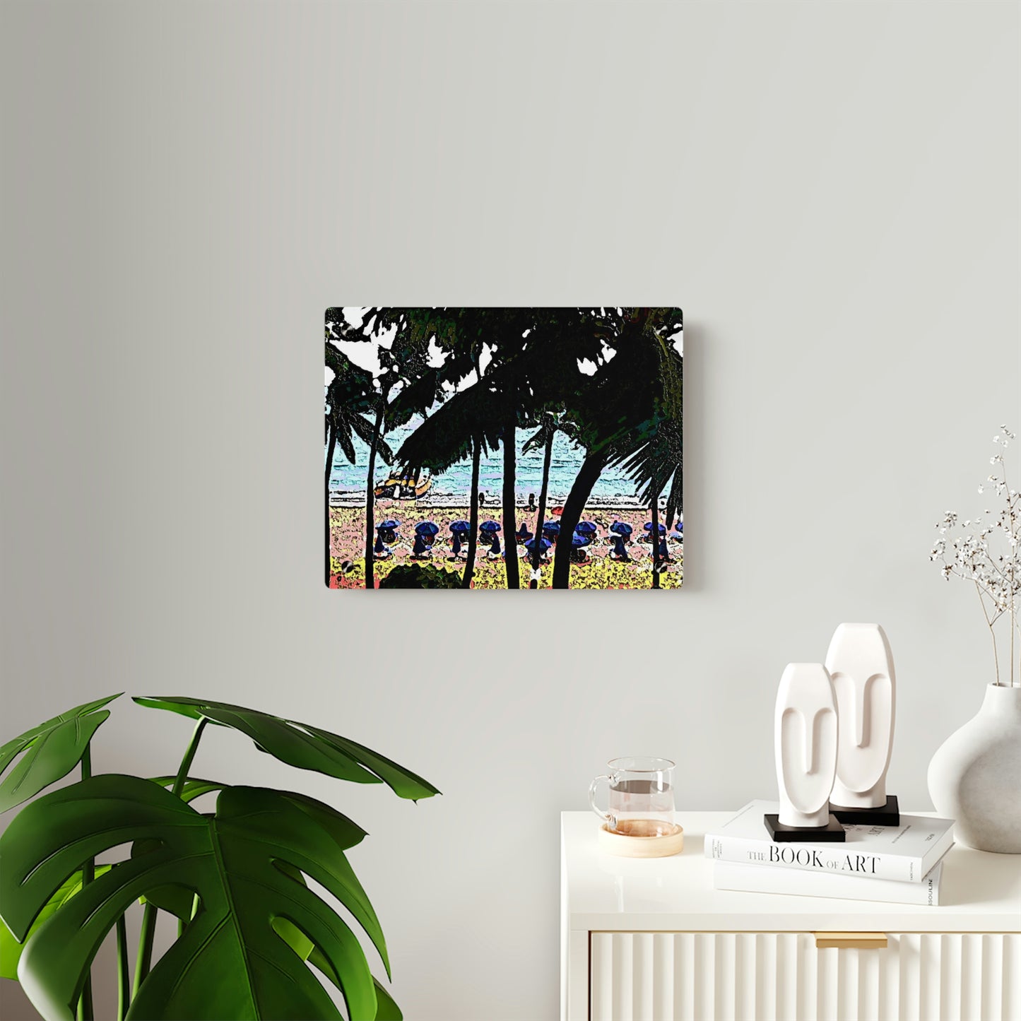 Acrylic Wall Art Panels ... "A Beautiful Beach Amongst The Palms" ... The Outrigger Waikiki, Honolulu, Oahu ... Original Works ...