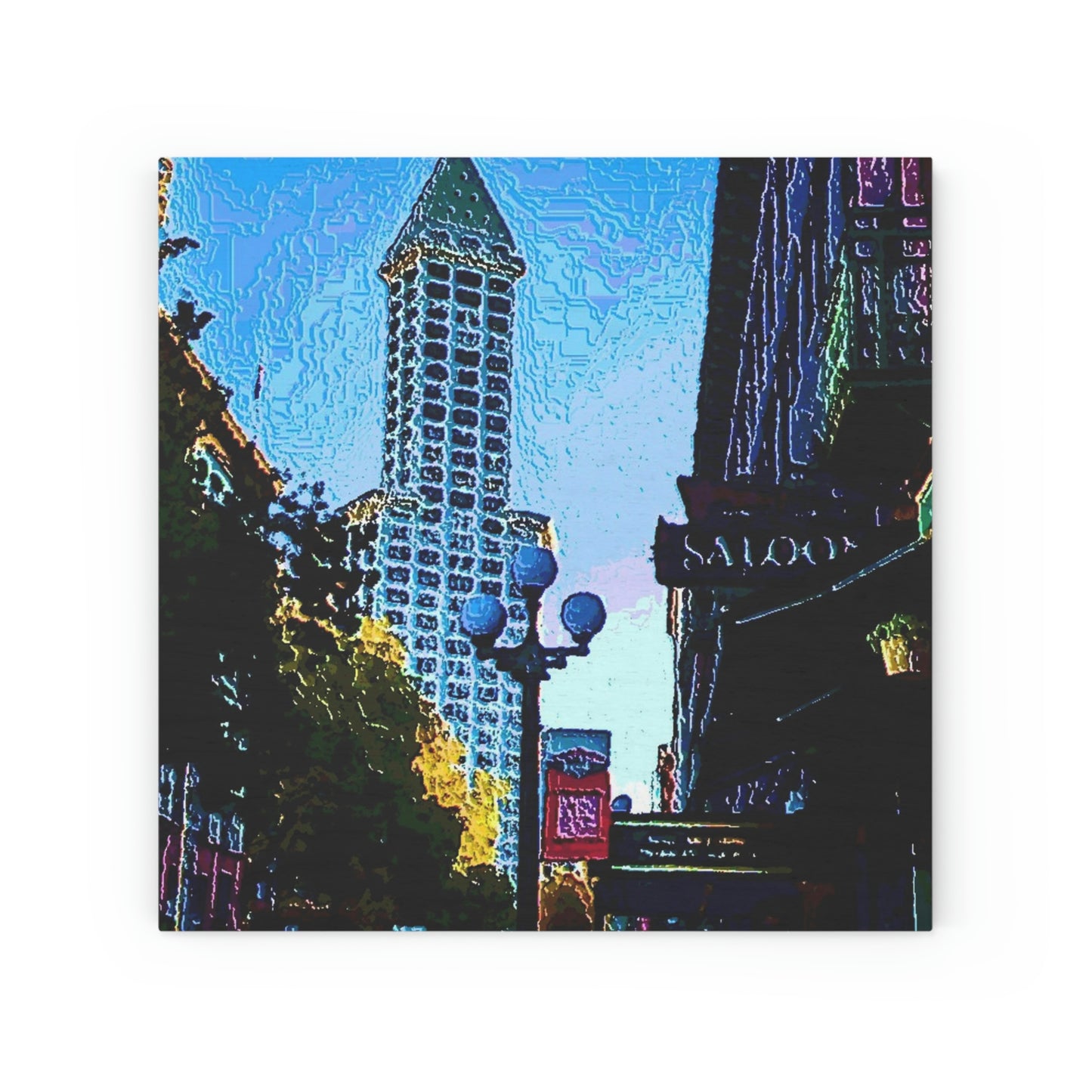 Wood Canvas ...  Pioneer Square & Smith Tower ... 'That World Famous View' ... Colleague Supplied Photo ... Original Works ...