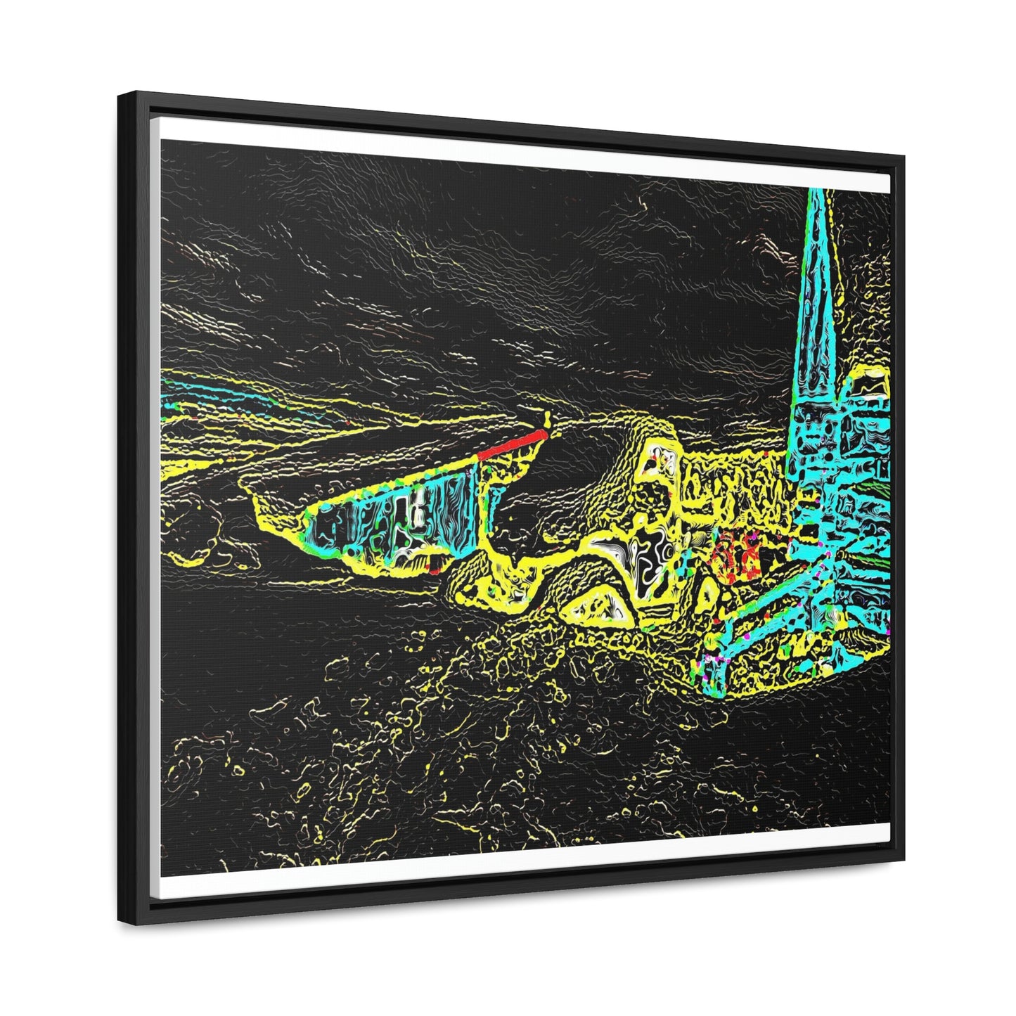 Gallery Canvas Wraps, Horizontal Frame ... "Snow Vehicle In Snow Storm At-Rest" ... Circa 12Mar23 ... Central Idaho ... 18-Hours Rendering Time: Original Works ...
