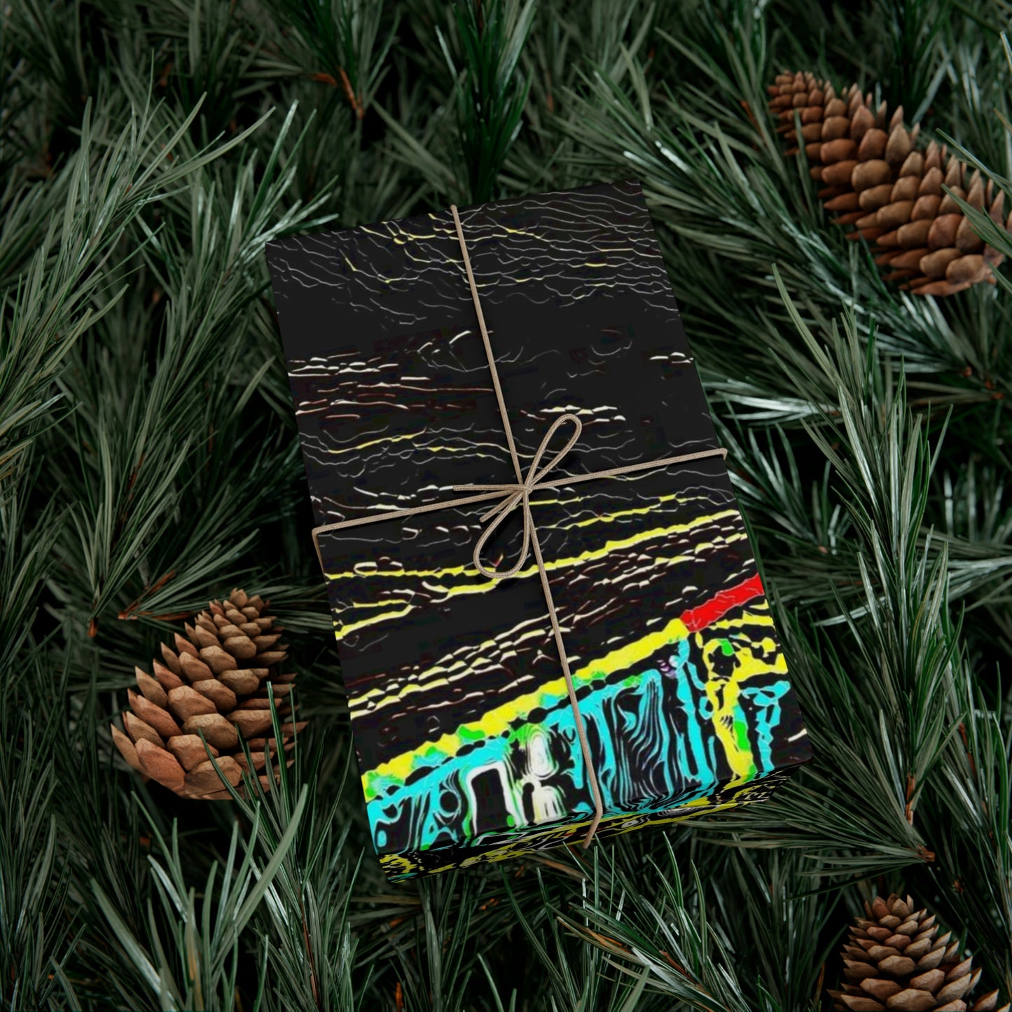 Gift Wrap Papers ... "Snow Vehicle In Snow Storm At-Rest" ... Circa 12Mar23 ... Central Idaho ... 18-Hours Rendering Time: Original Works ...