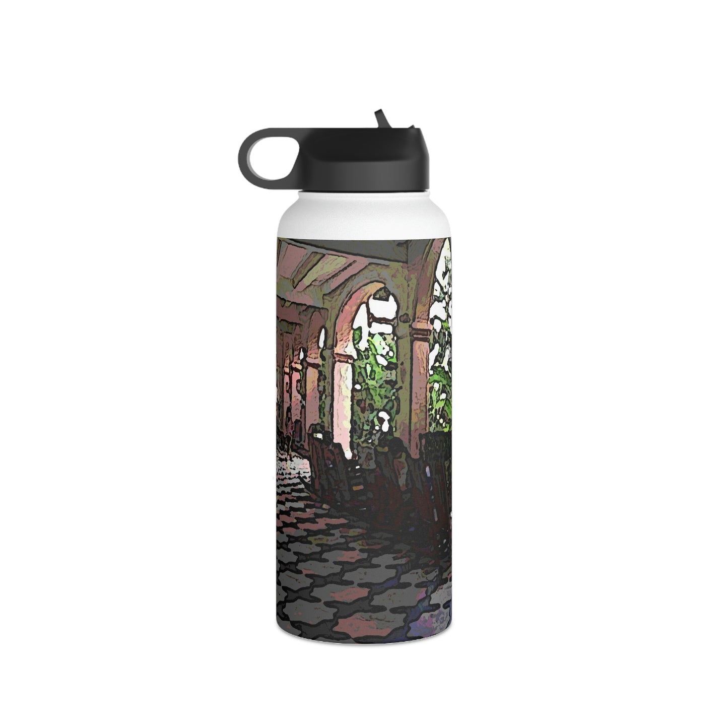 Stainless Steel Water Bottle, Standard Lid ... Lanai & Rocking Chairs At: 'The Pink Palace' ... The Royal Hawai'ian ... Honolulu, HI ... '27Oct2014' ... Original Works ...