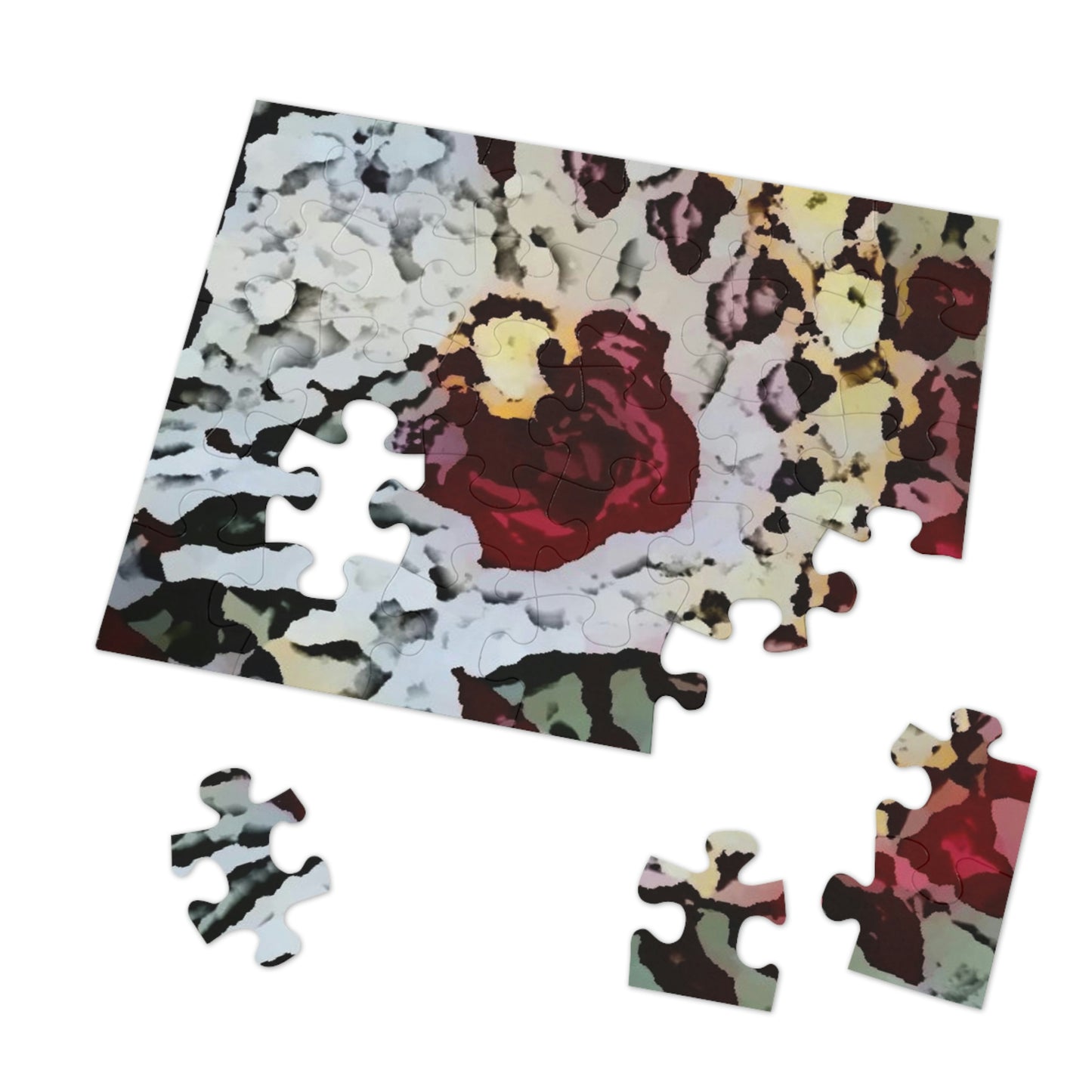 Jigsaw Puzzle (30, 110, 252, 500,1000-Piece) ... "A Friendly Flower" ... Pointsettia 'Pointing' ... Original Works ... (Supplied Photograph) ...