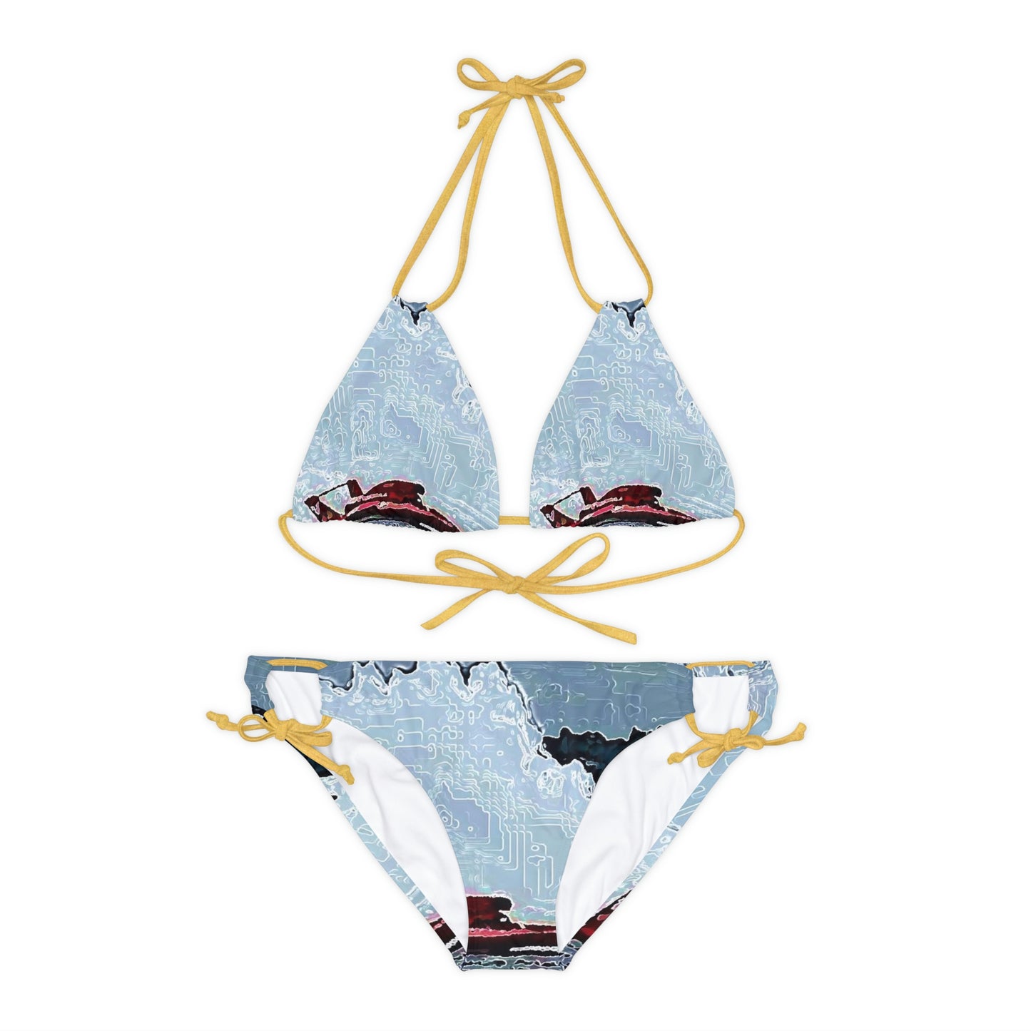 Strappy Bikini Set ... Seattle Columbia Cup On Lake Washington ... "Dave Wilcox Heads For The Win" ... Associate Gift-Photo ... Original Works ...