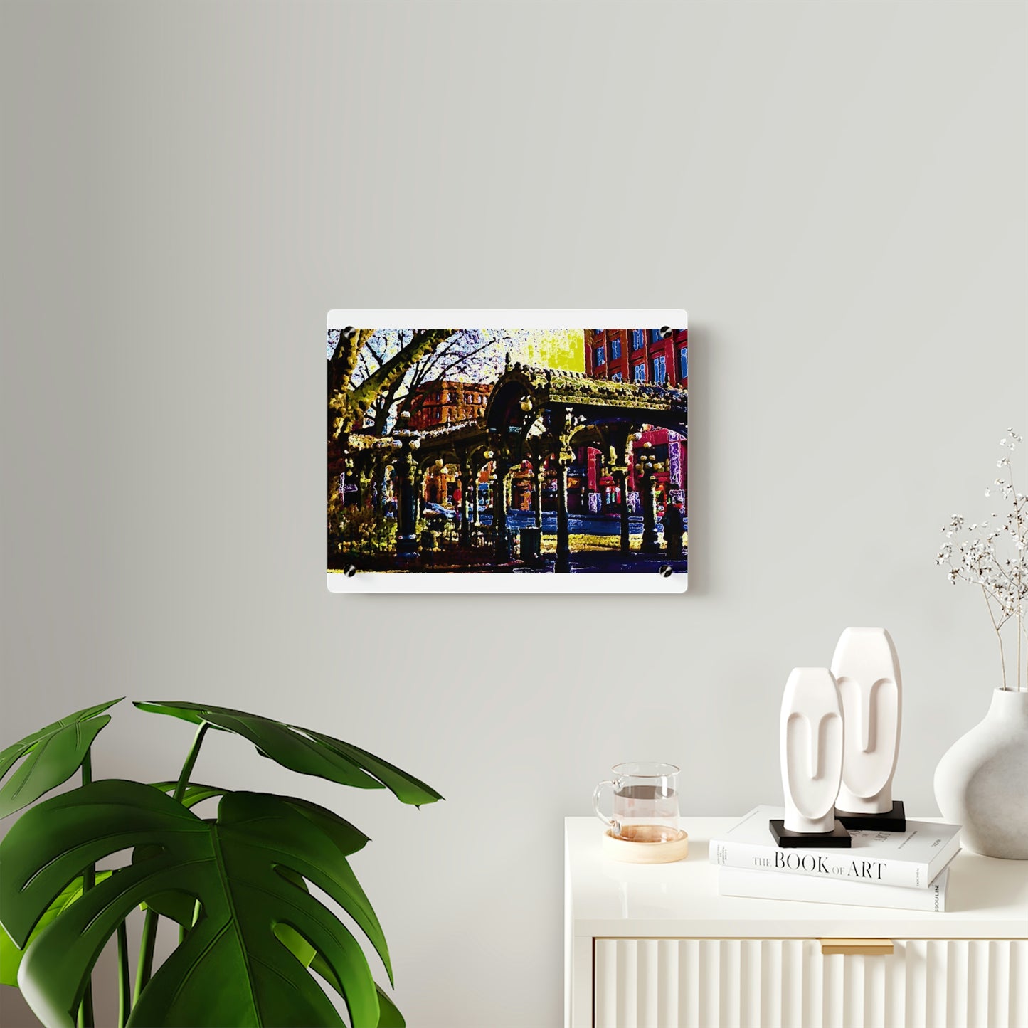 Acrylic Wall Art Panels ... A Very Fine Place To Meet ... To Catch The Bus ... 'To Find A Friend' .. Just-To-Hangout ... Dr FJHolt Base Photo ... Original Works ...