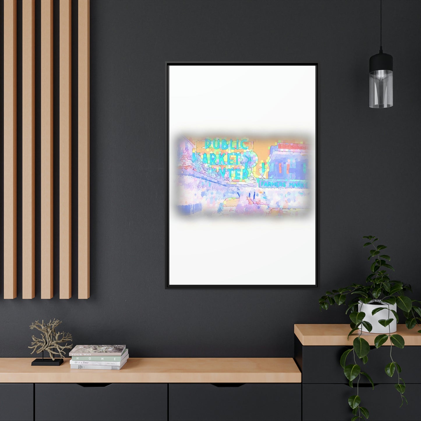 Matte Canvas, Black Frame ... PPM: Pike Place Market ... Original Work ... Winter 2022 ...