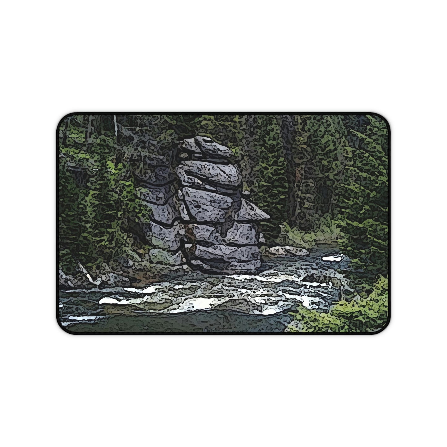 Desk Mat ..."I Am Innocent" ... Tricky-Dick Immortalized ... Nixon Rock: Along The River ... Central Idaho, Summer 2020 ... Original Works ...