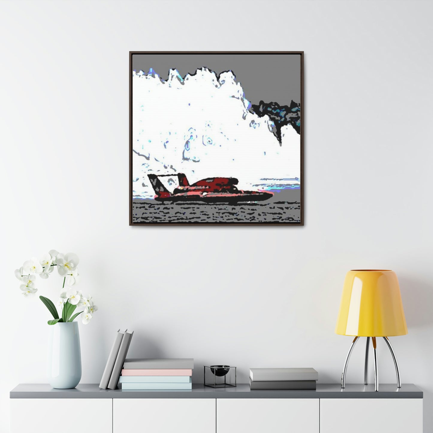 Gallery Canvas Wraps, Square Frame ...  Seattle Columbia Cup On Lake Washington ... "Dave Wilcox Heads For The Win" ... Associate Gift-Photo ... Original Works ...
