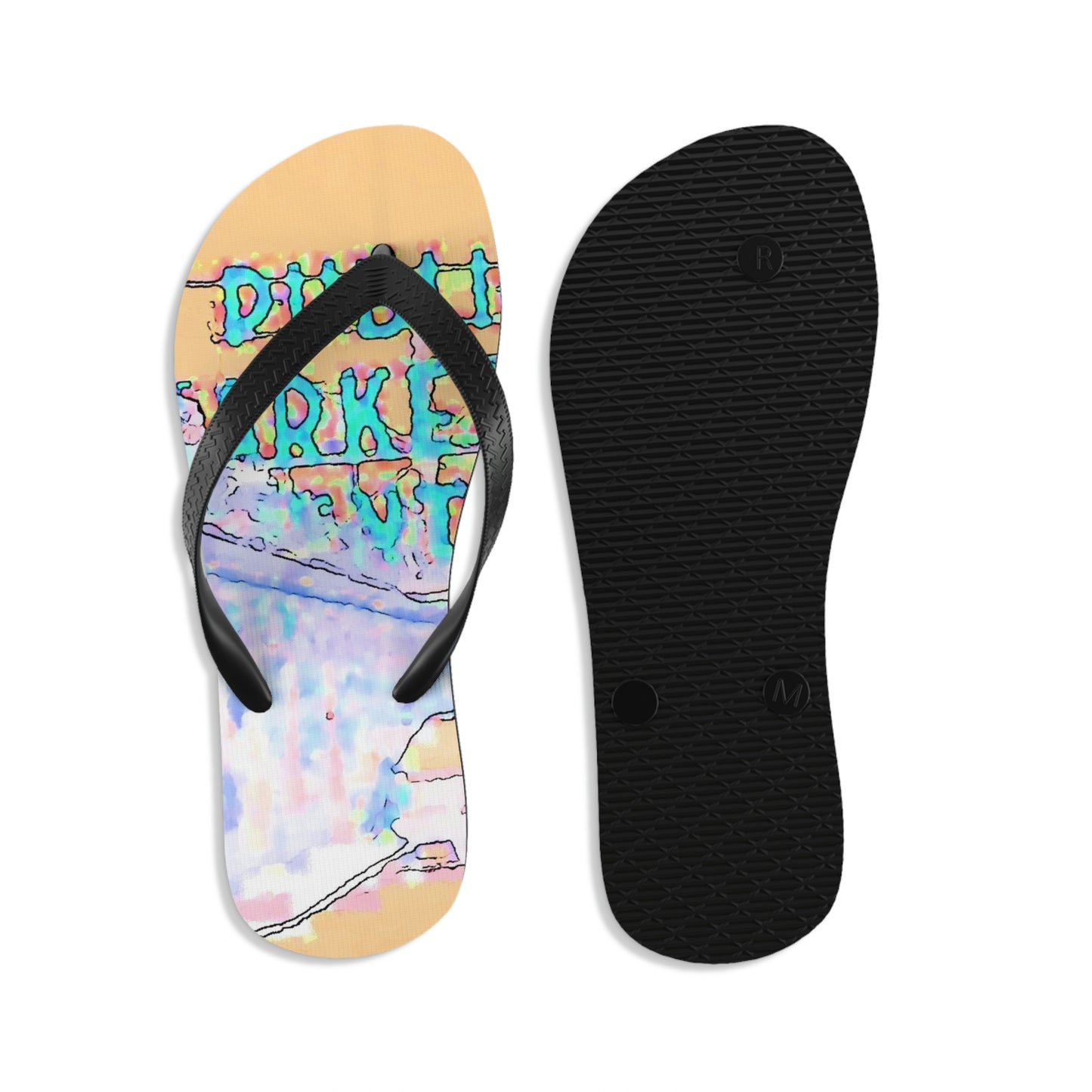 Unisex Flip-Flops .. Walk-In-Style: At The Market ... At The Beach ... Off Your Board ... In The Shower ... "Wherever & Everywhere ..." Wear-Em On Your Harley ..."