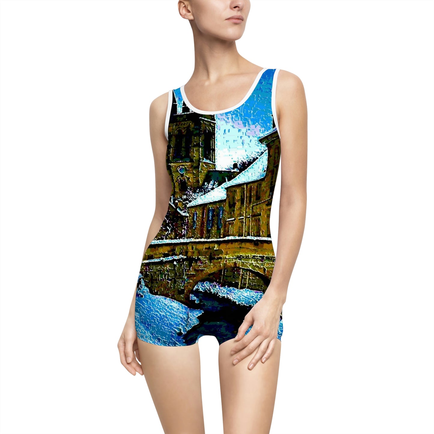 Women's Vintage Swimsuit ... Walikng The Streets & Alleys ... 'Strolling The Canals ... '  ... Original Works  ...