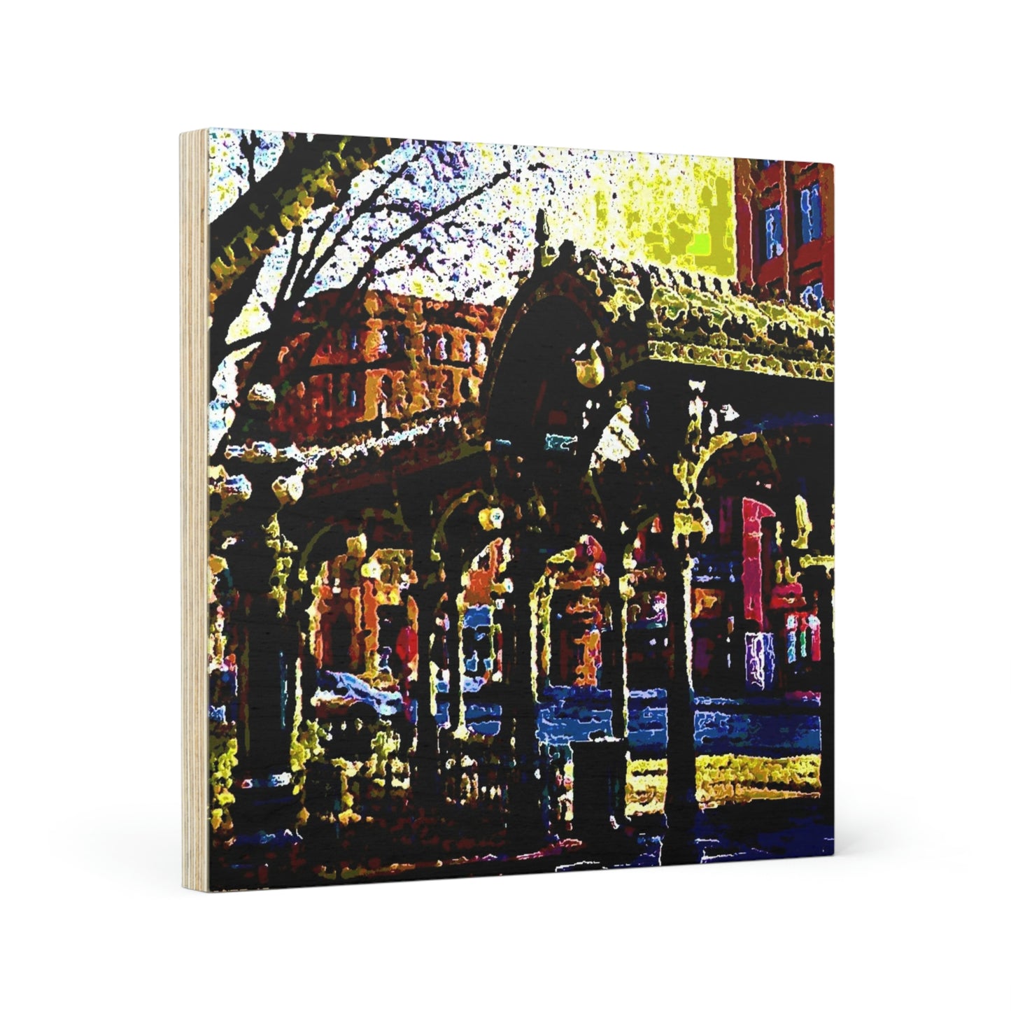 Wood Canvas ... A Very Fine Place To Meet ... To Catch The Bus ... 'To Find A Friend' .. Just-To-Hangout ... Dr FJHolt Base Photo ... Original Works ...