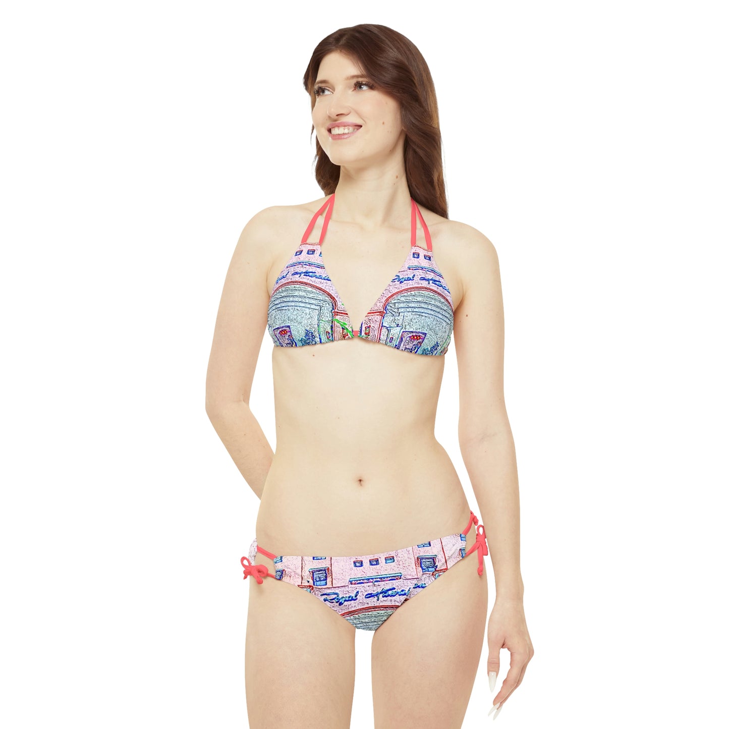 Strappy Bikini Set ... "La Grande Entree" At: 'The Pink Palace' ... The Royal Hawai'ian ... Honolulu, HI ... '27Oct2014' ... Original Works ...