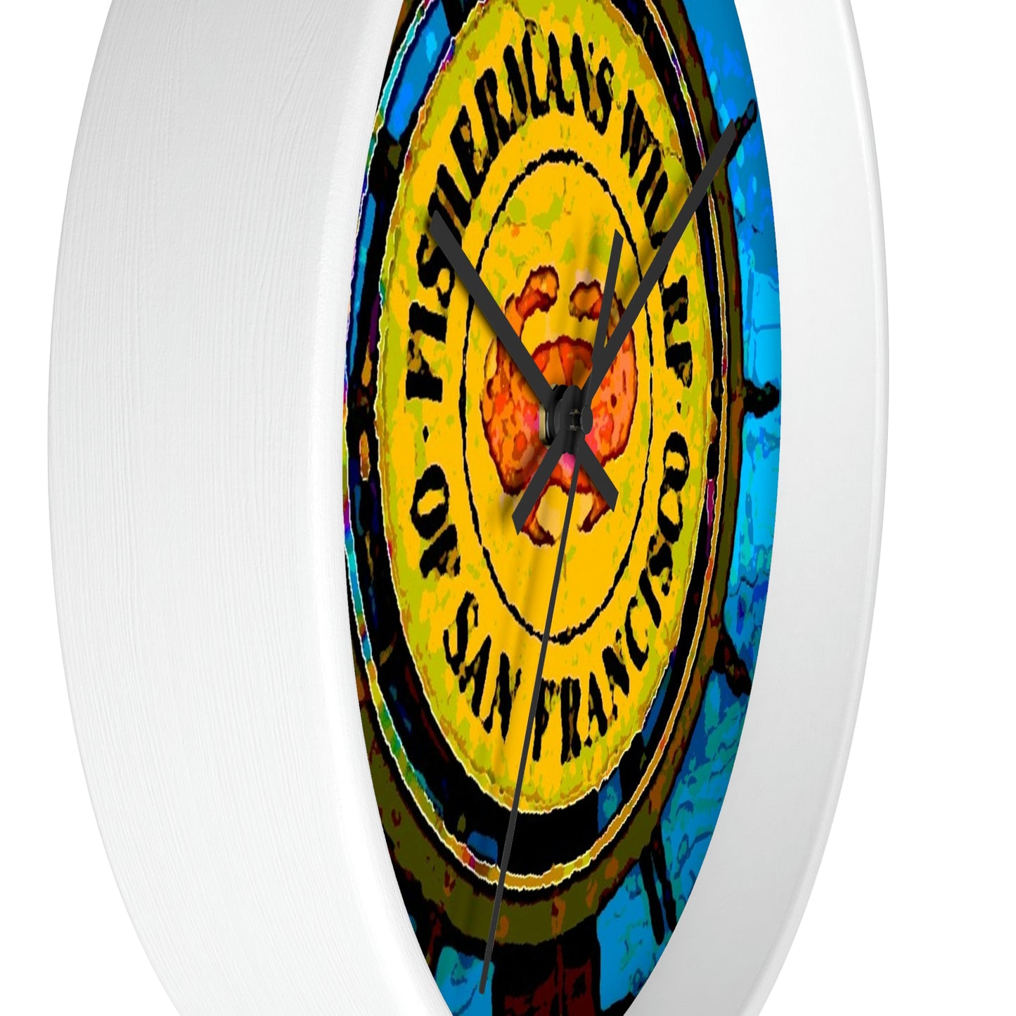 Wall clock ... "No.9 Fishermen's Grotto - Fishermen's Wharf, SF, California" ... Family Archives: 1970's ... Original Works ...