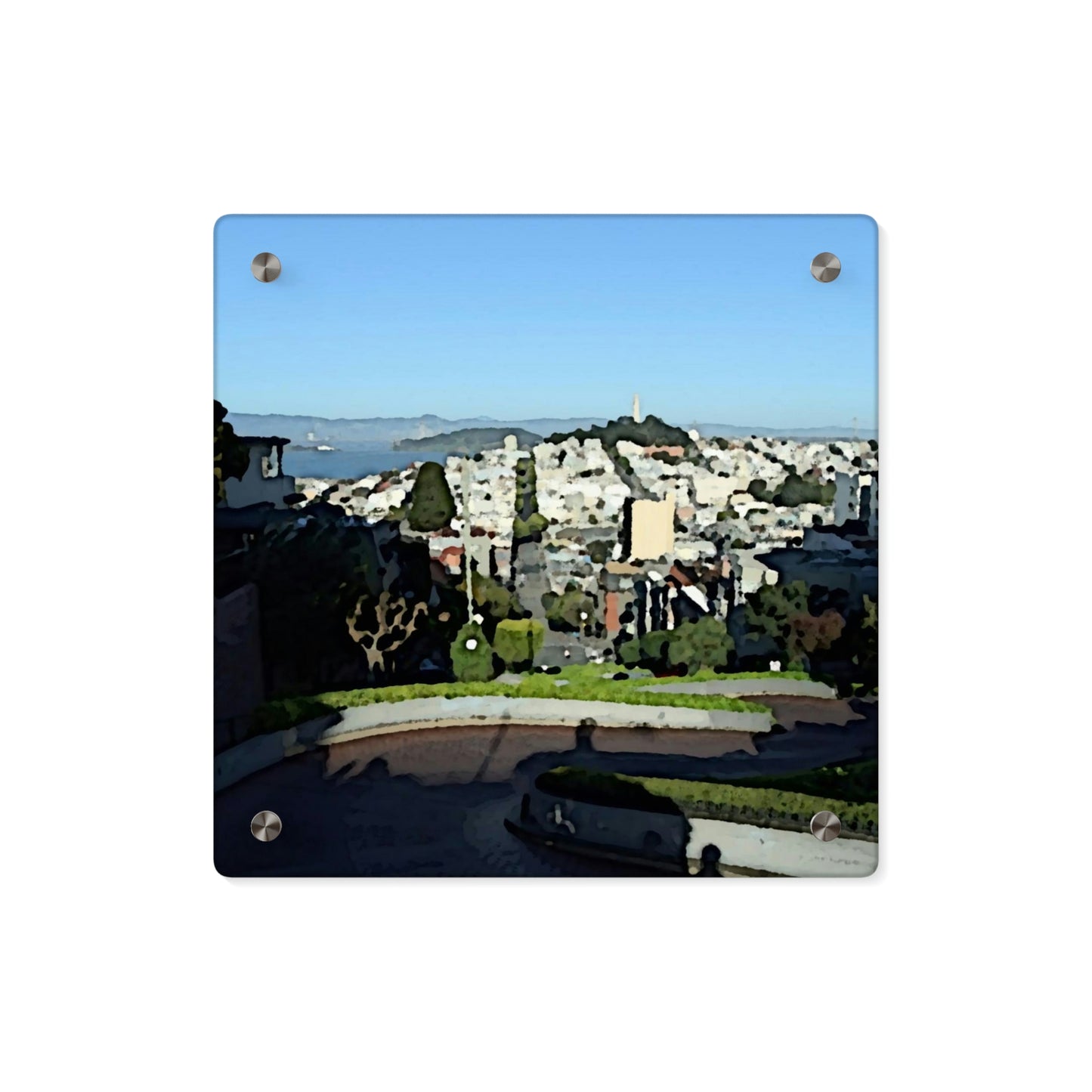 Acrylic Wall Art Panels ... "Lombard Street San Francisco, CA, USA" ... Family Archives 1970's ... Original Works ...