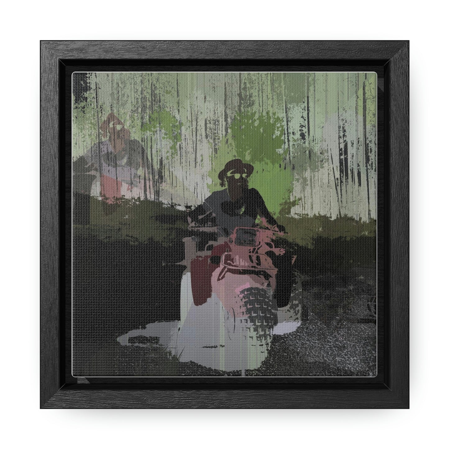 Gallery Canvas Wraps, Square Frame ...  3-Wheeln' N' Groovin The Mountain Roads ... Central Idaho ... Original Works ...