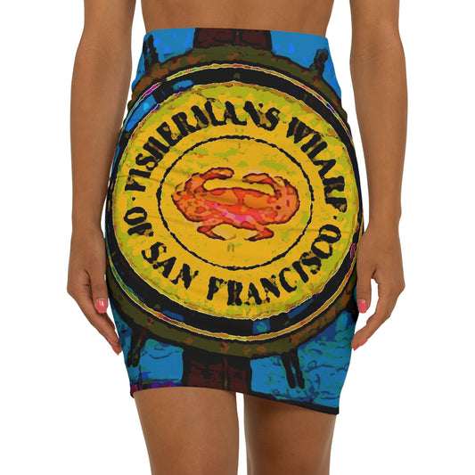 Women's Mini Skirt ... "No.9 Fishermen's Grotto - Fishermen's Wharf, SF, California" ... Family Archives: 1970's ... Original Works ...