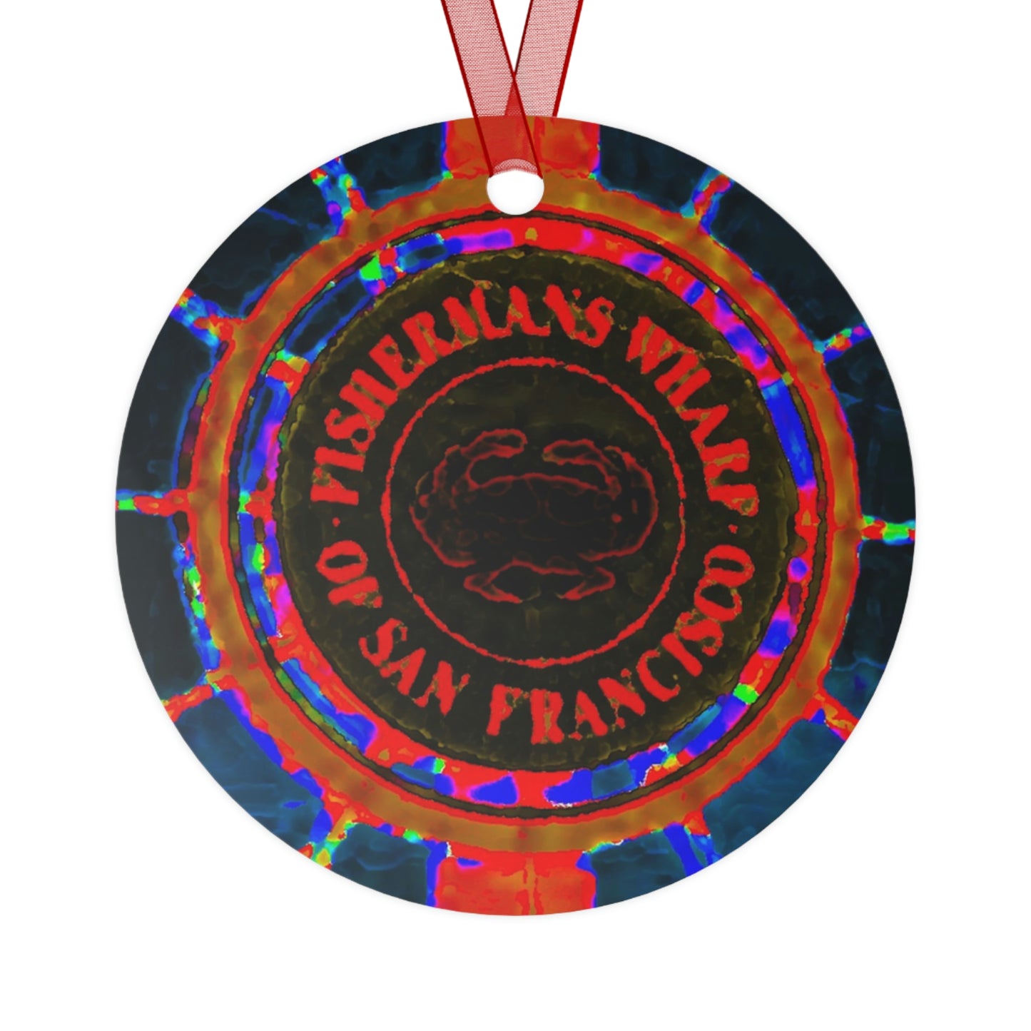 Metal Ornaments ...  "No.9 Fishermen's Grotto - Fishermen's Wharf, SF, California" ... Family Archives: 1970's ... Original Works ...