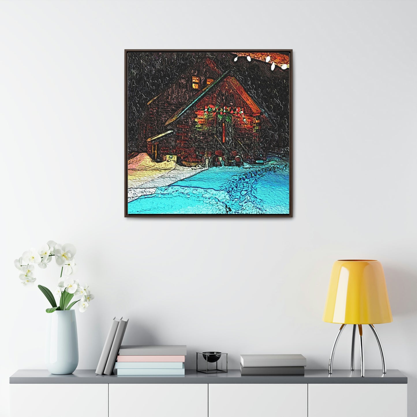 Gallery Canvas Wraps, Square Frame ... A Very Snowy November 2022 ... 'Mountains Of Central Idaho' ... Rhett Creek & Beyond ... Original Works: 10 Hours Rendering Time ...