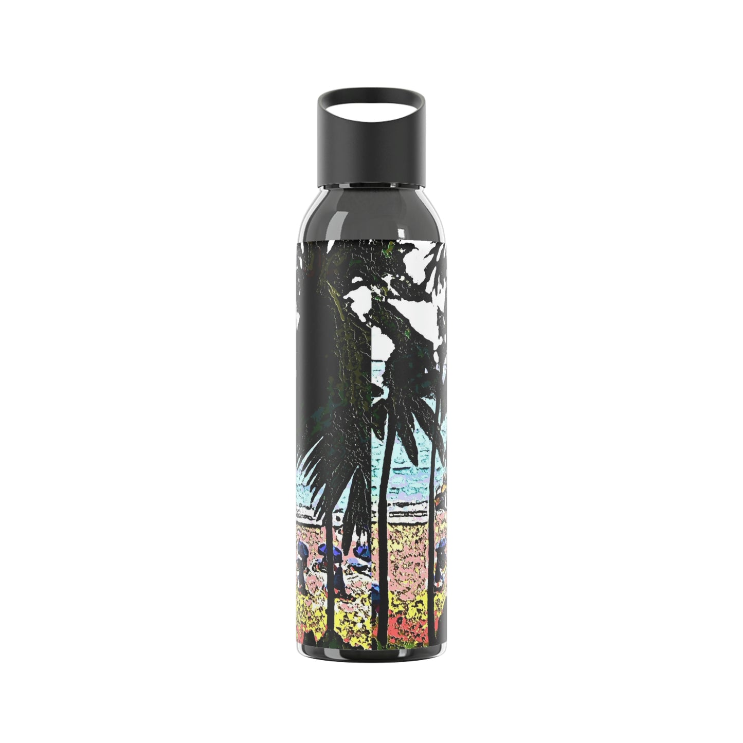 Sky Water Bottle ... "A Beautiful Beach Amongst The Palms" ... The Outrigger Waikiki, Honolulu, Oahu ... Original Works ...