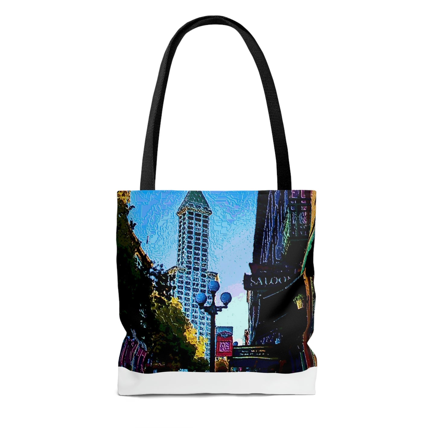AOP Tote Bag ...  Pioneer Square & Smith Tower ... 'That World Famous View' ... Colleague Supplied Photo ... Original Works ...