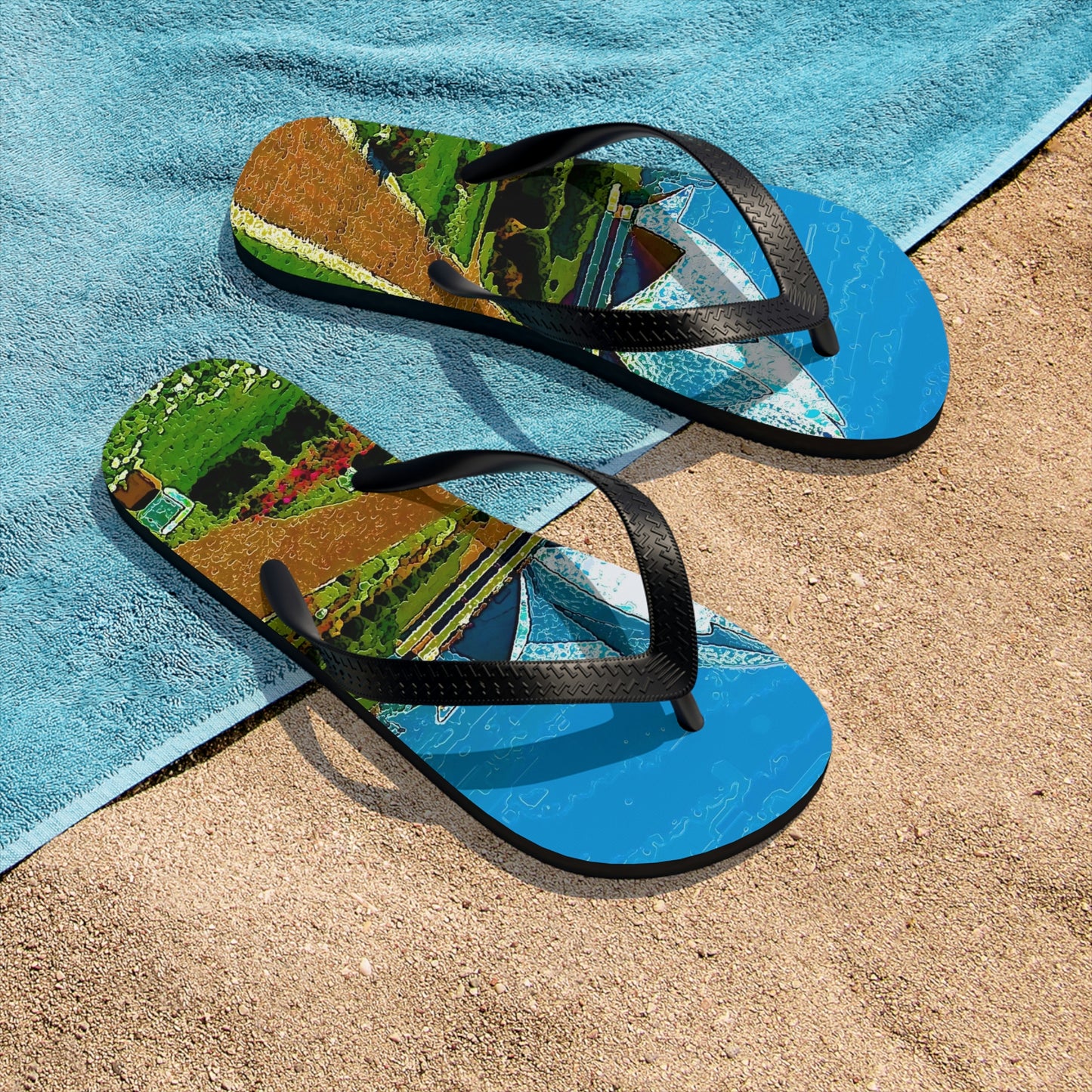 Unisex Flip-Flops ... 'Bahai'i House-Of-Worship' ... "Lotus Temple: Delhi, India, 2008" ... Original Works ...