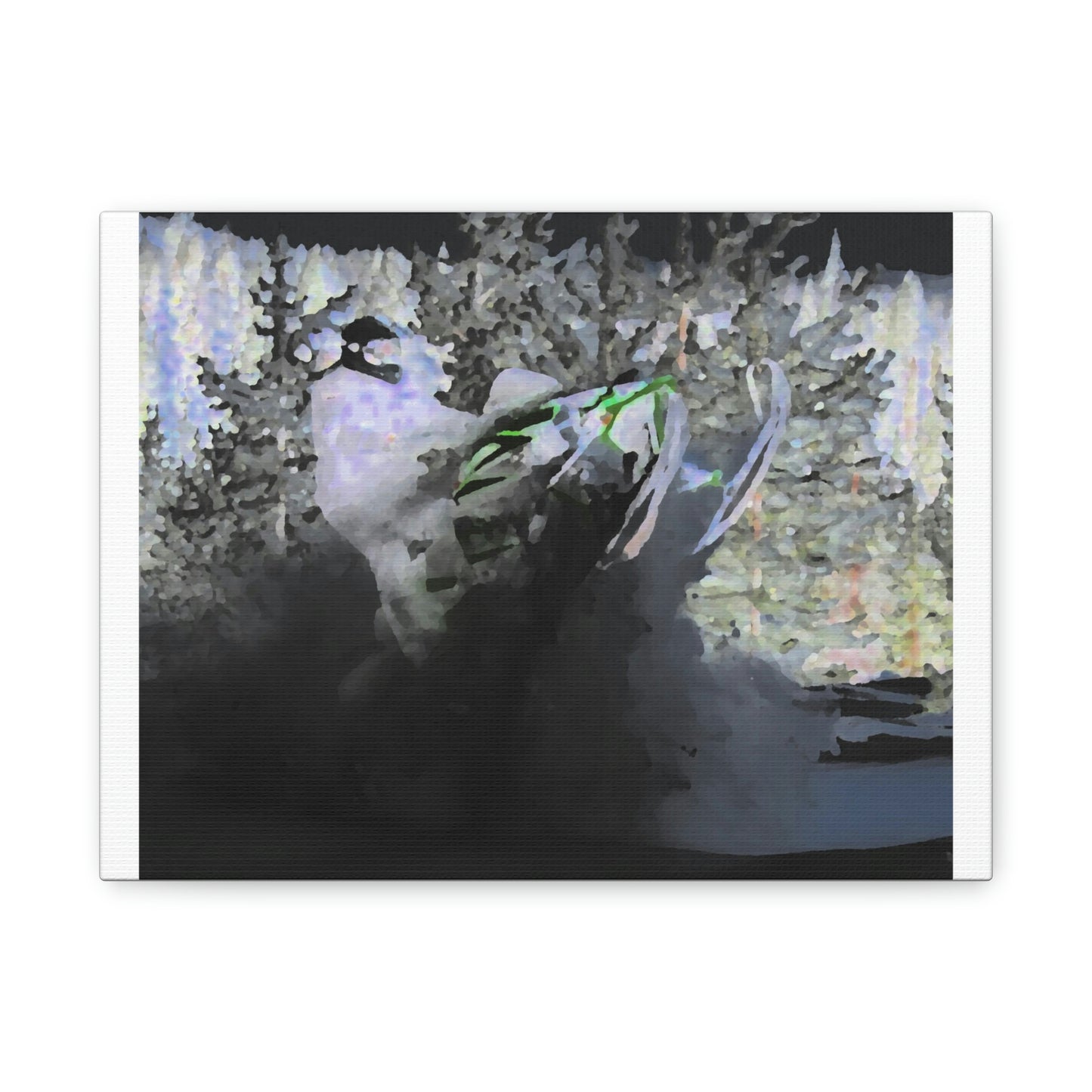 Matte Canvas, Stretched, 1.25" ... Snowmobile Airtime In Central Idaho
