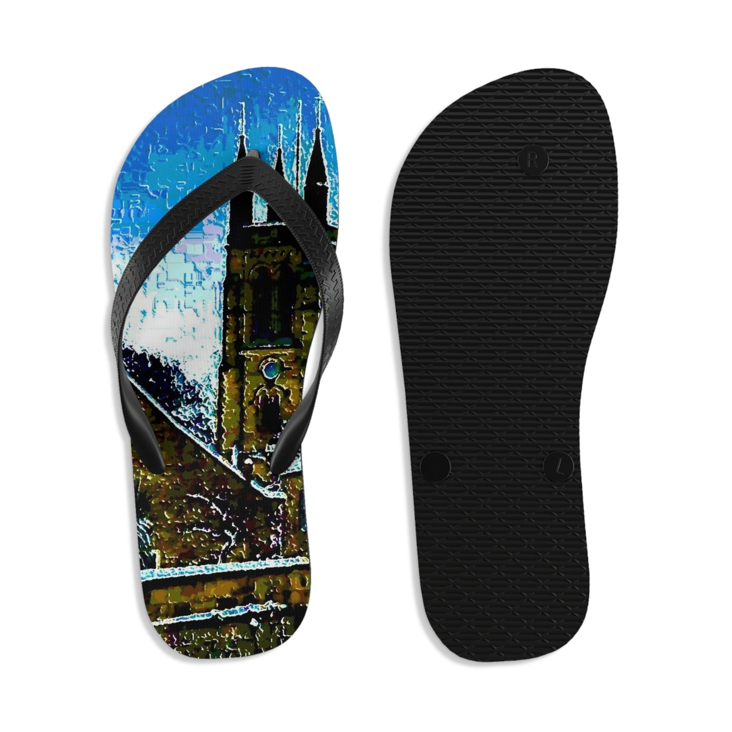 Unisex Flip-Flops ... Walikng The Streets & Alleys ... 'Strolling The Canals ... '  ... Original Works  ...