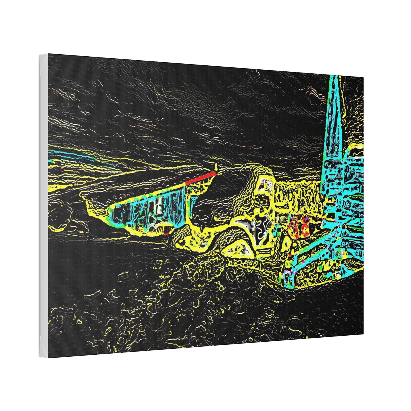 Polyester Canvas ... "Snow Vehicle In Snow Storm At-Rest" ... Circa 12Mar23 ... Central Idaho ... 18-Hours Rendering Time: Original Works ...
